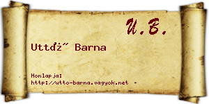 Uttó Barna névjegykártya